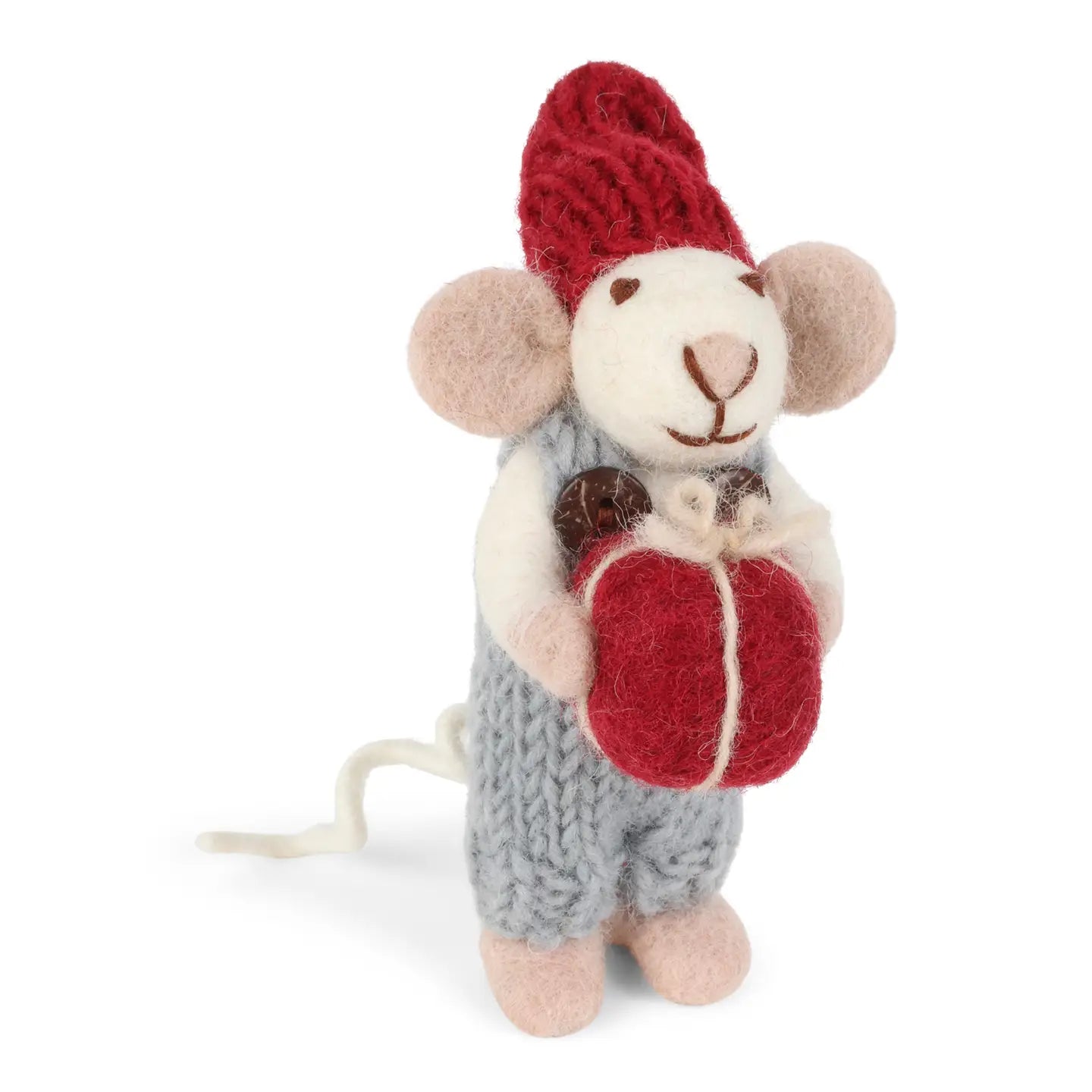 Small White Mouse, Light Blue Pants + Present