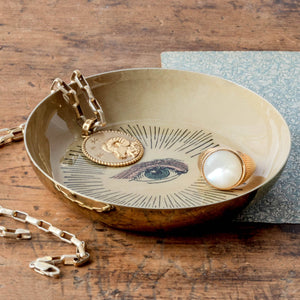 Round Enamel Tray, Eye