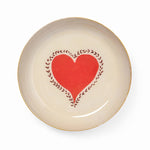 Round Enamel Tray, Heart