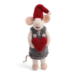 Small White Girly Mouse With Heart