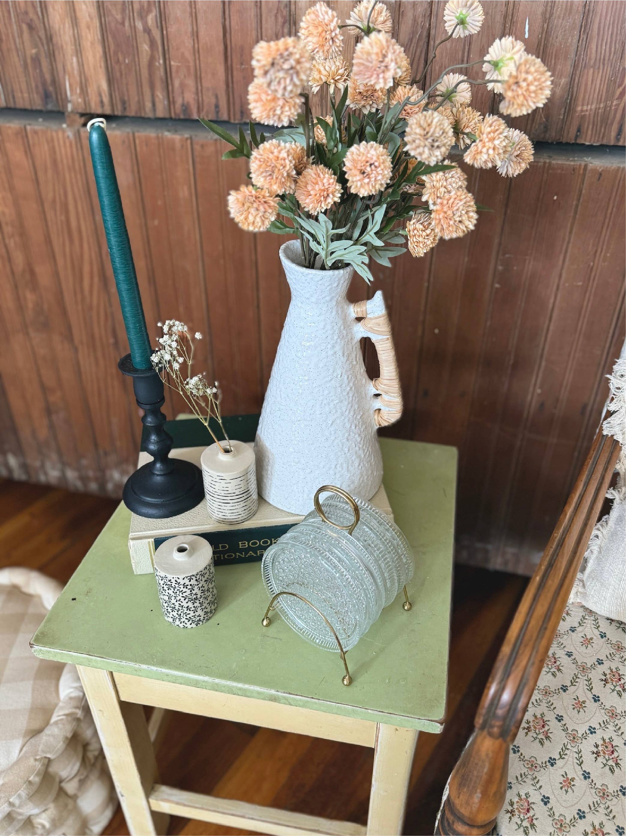 Glass Coasters Metal Caddy Set