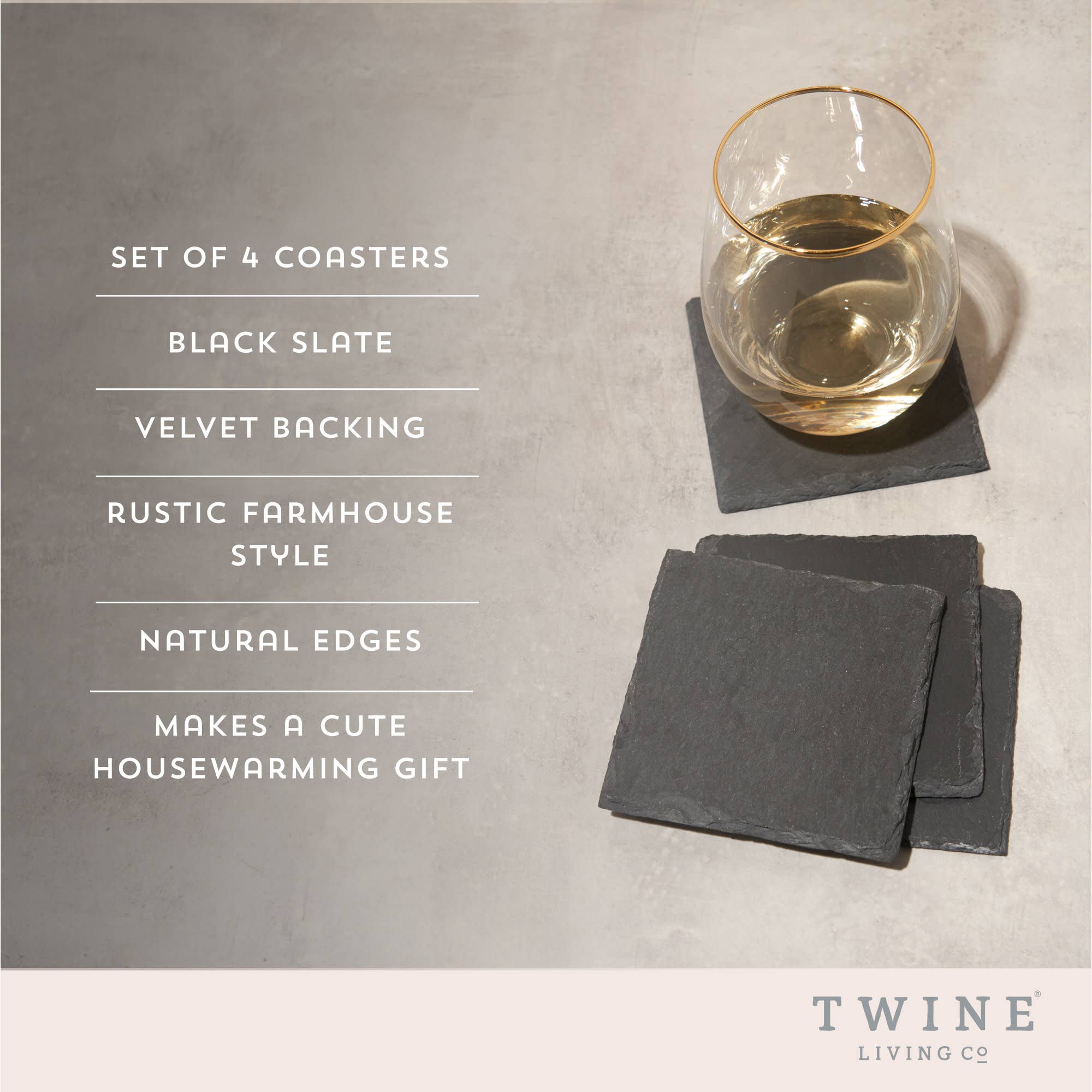 Square Slate Coasters