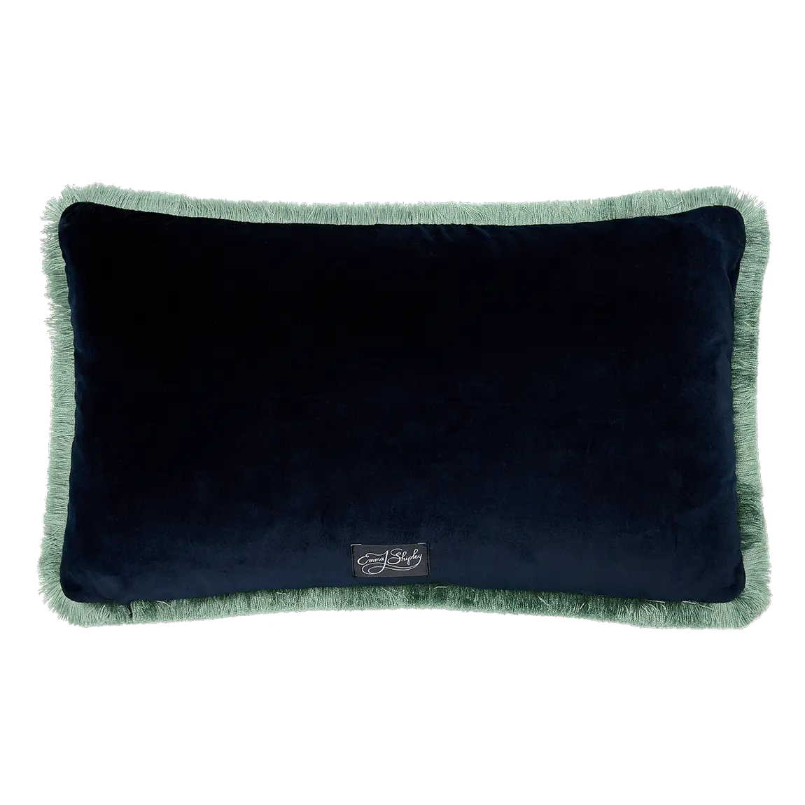 Polar Luxury Velvet Bolster Cushion: Navy