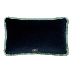 Polar Luxury Velvet Bolster Cushion: Navy