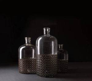 Decorative Glass Bottle, Small