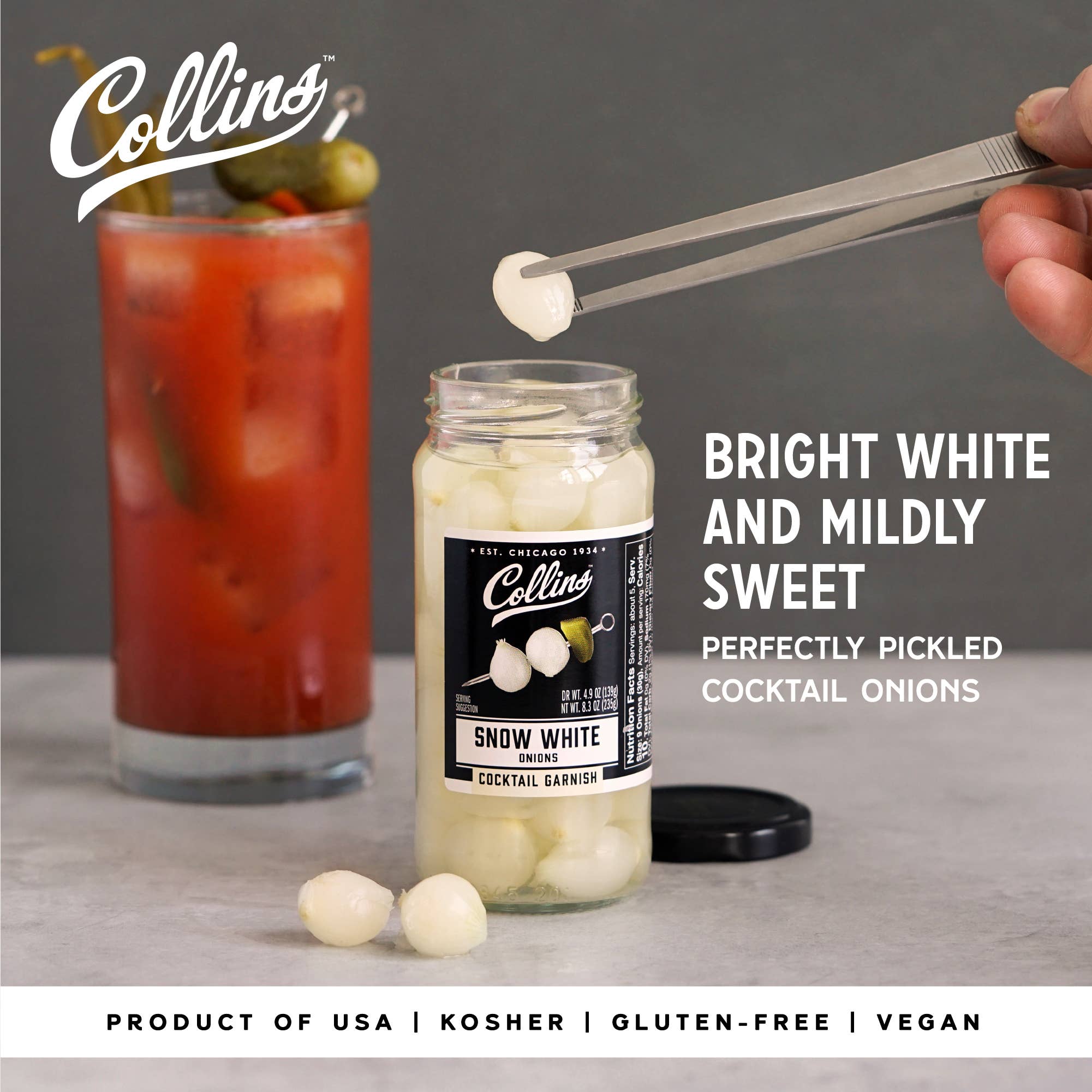 Pickled Snow White Cocktail Onions