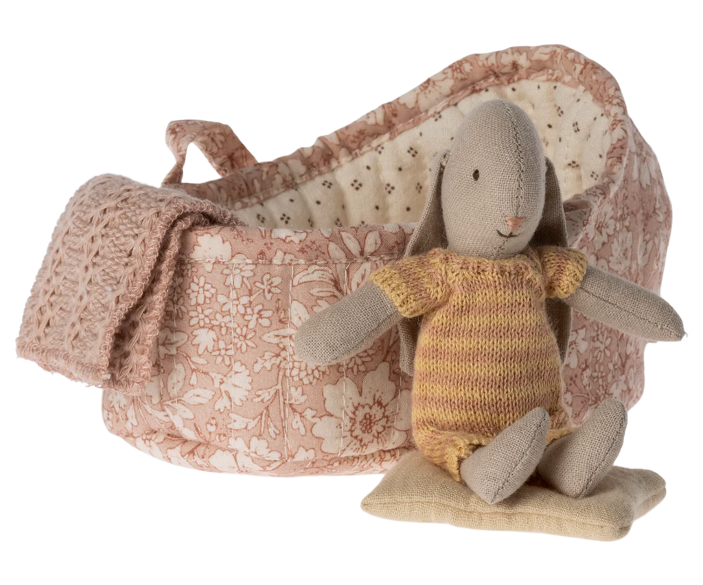 Bunny In Carry Cot, Micro Yellow