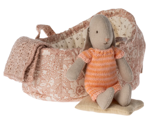 Bunny In Carry Cot, Micro Peach