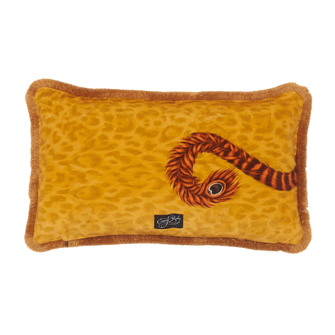 Tigris Luxury Velvet Bolster Cushion: Gold