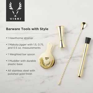 Gold 7- Piece Bar Essentials Set
