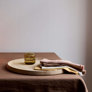 Fringed Linen Napkin: Mustard