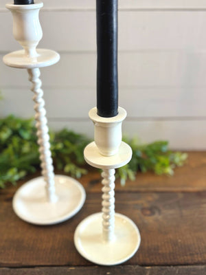 Corkscrew Taper Holder Off White Small