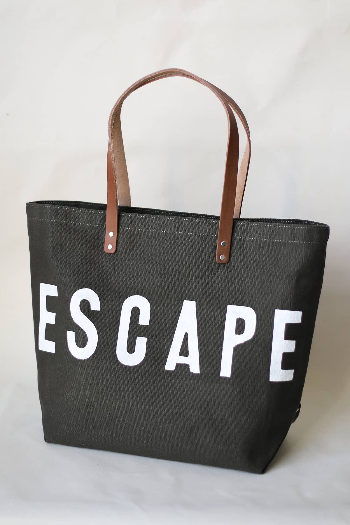 ESCAPE Canvas Tote Bag: Black