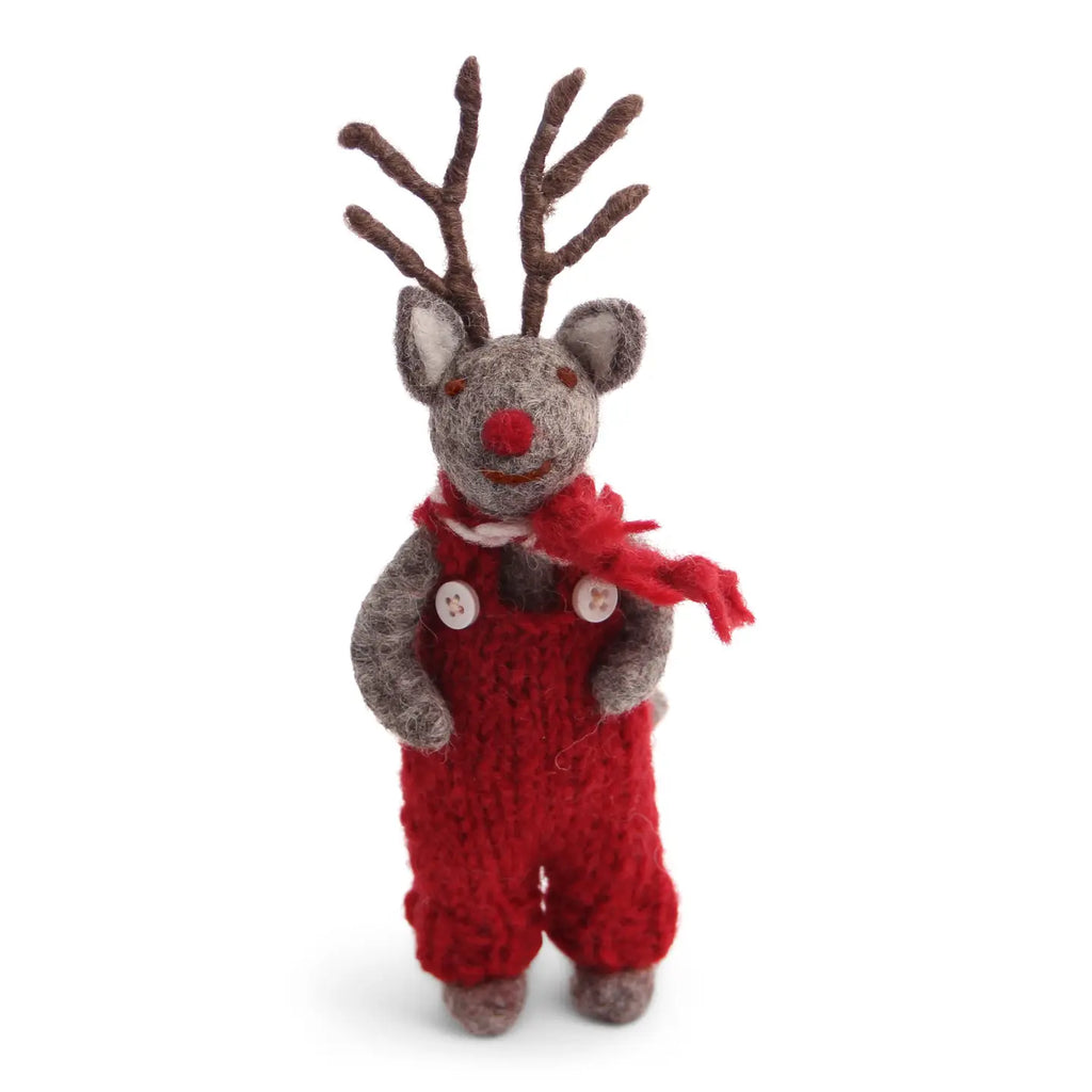 Small Grey Rudolph, Red Pants