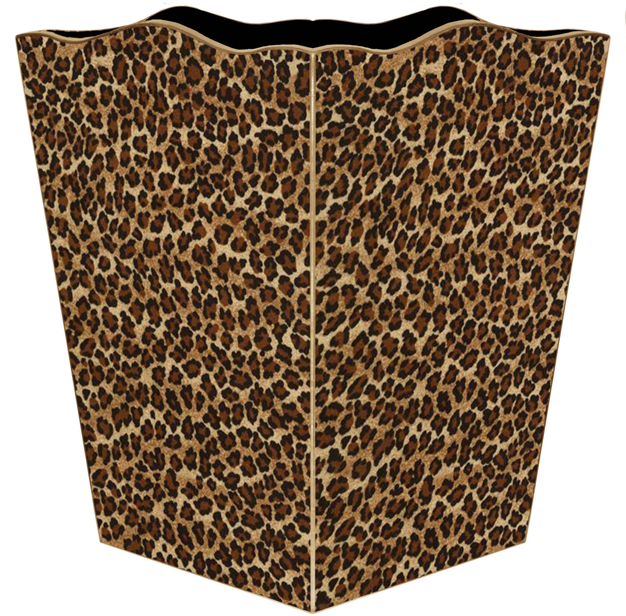 Leopard Waste Basket