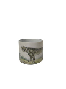 Glass Leopard Print Votive Holder, Medium