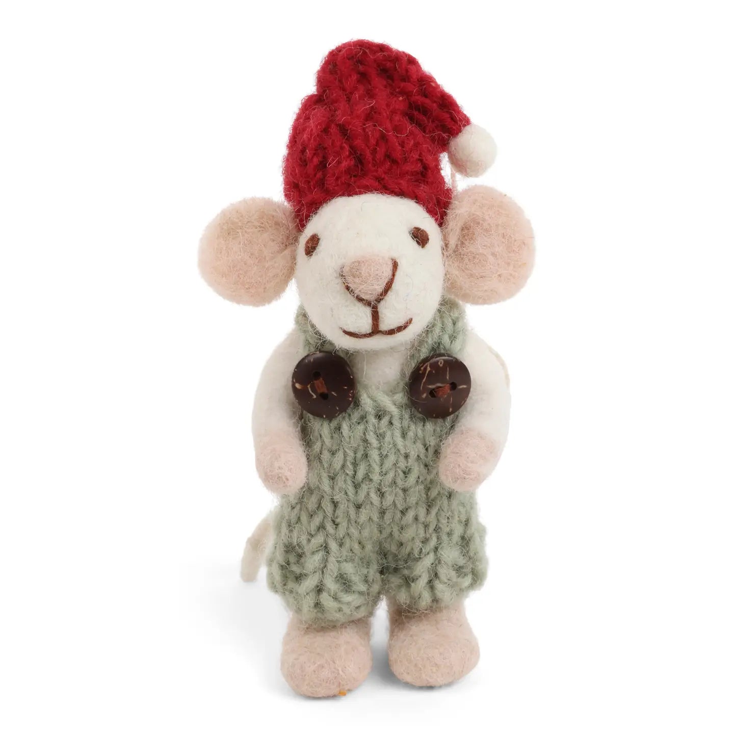 Baby White Mouse, Green Pants