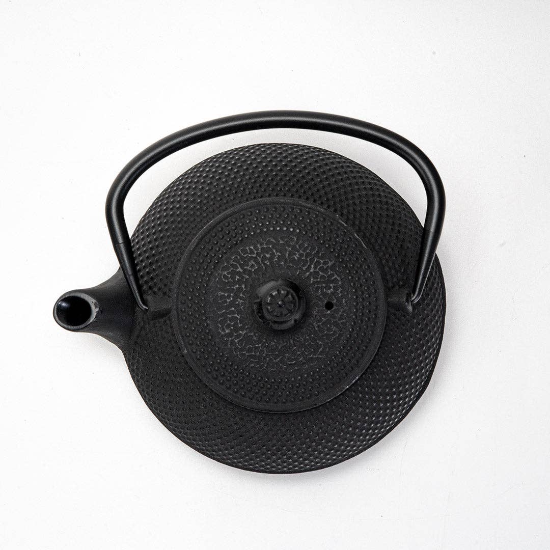 Black Hobnail Cast Iron Tea Pot