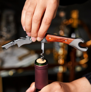 Admiral™ Rosewood Double-Hinged Corkscrew & Foil Cutter