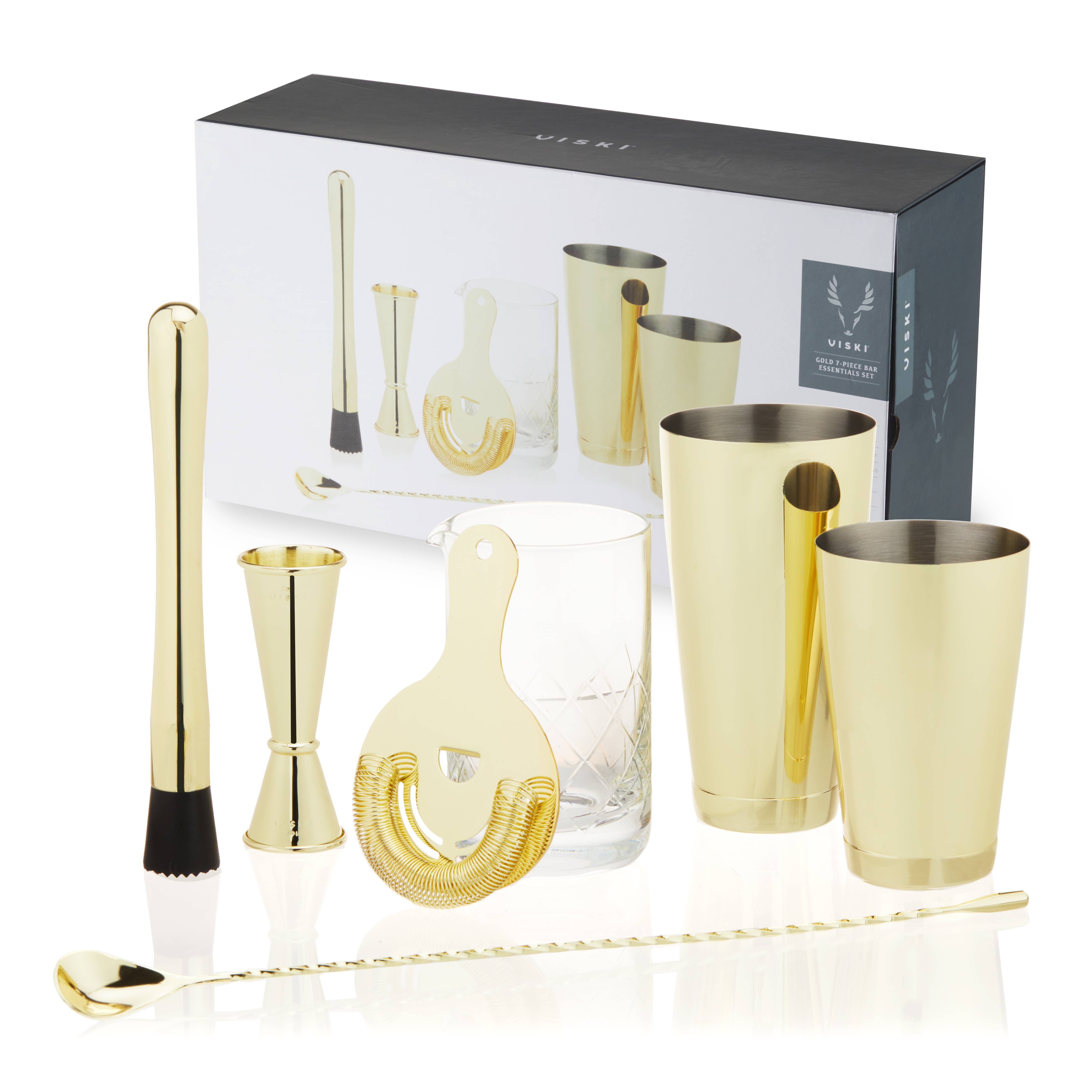 Gold 7- Piece Bar Essentials Set