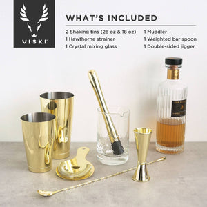 Gold 7- Piece Bar Essentials Set