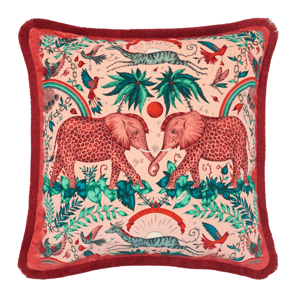 Zambezi Luxury Velvet Cushion: Teal