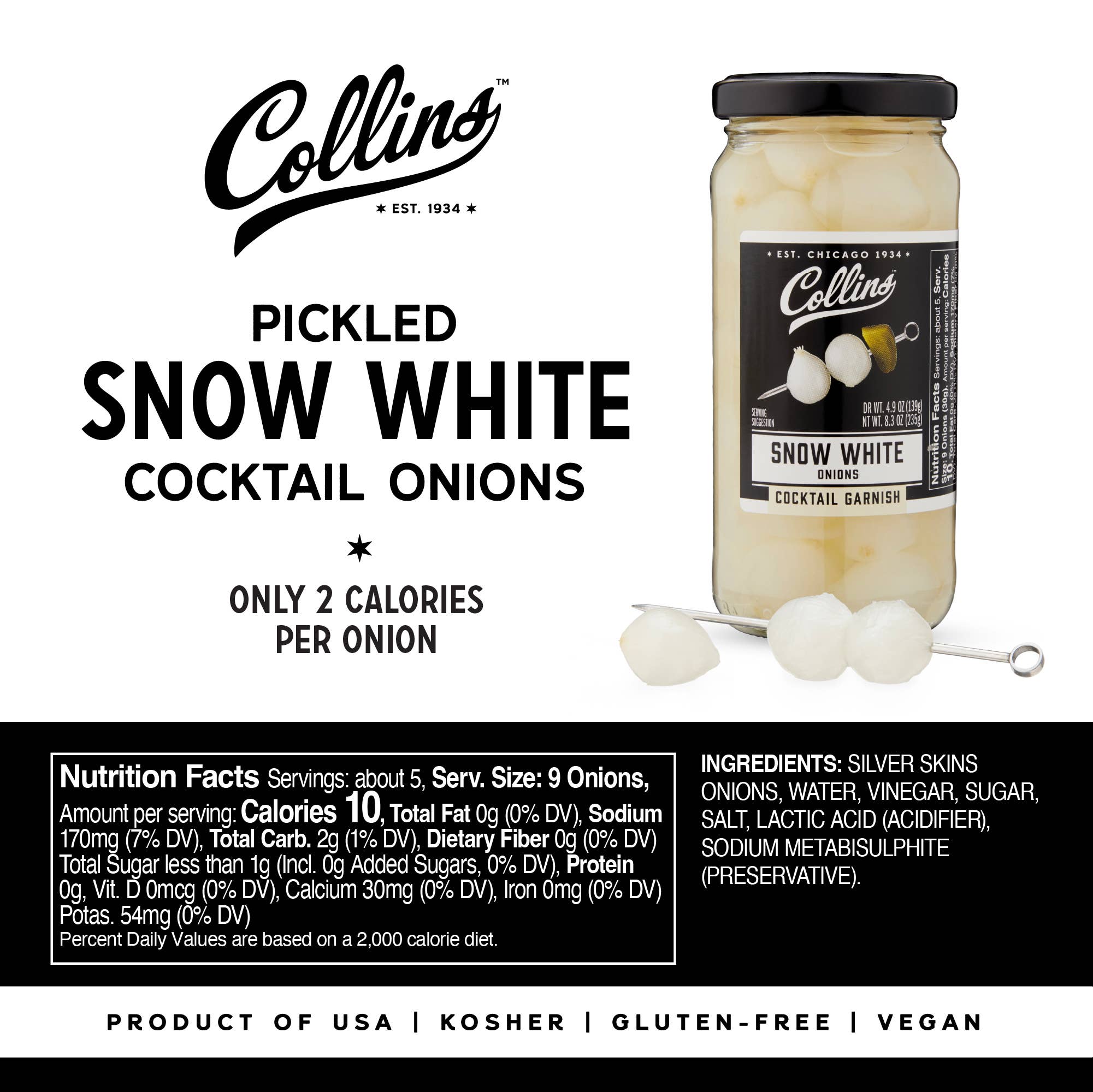 Pickled Snow White Cocktail Onions