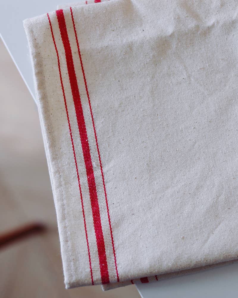 Farmhouse Simple Striped Napkin, Black