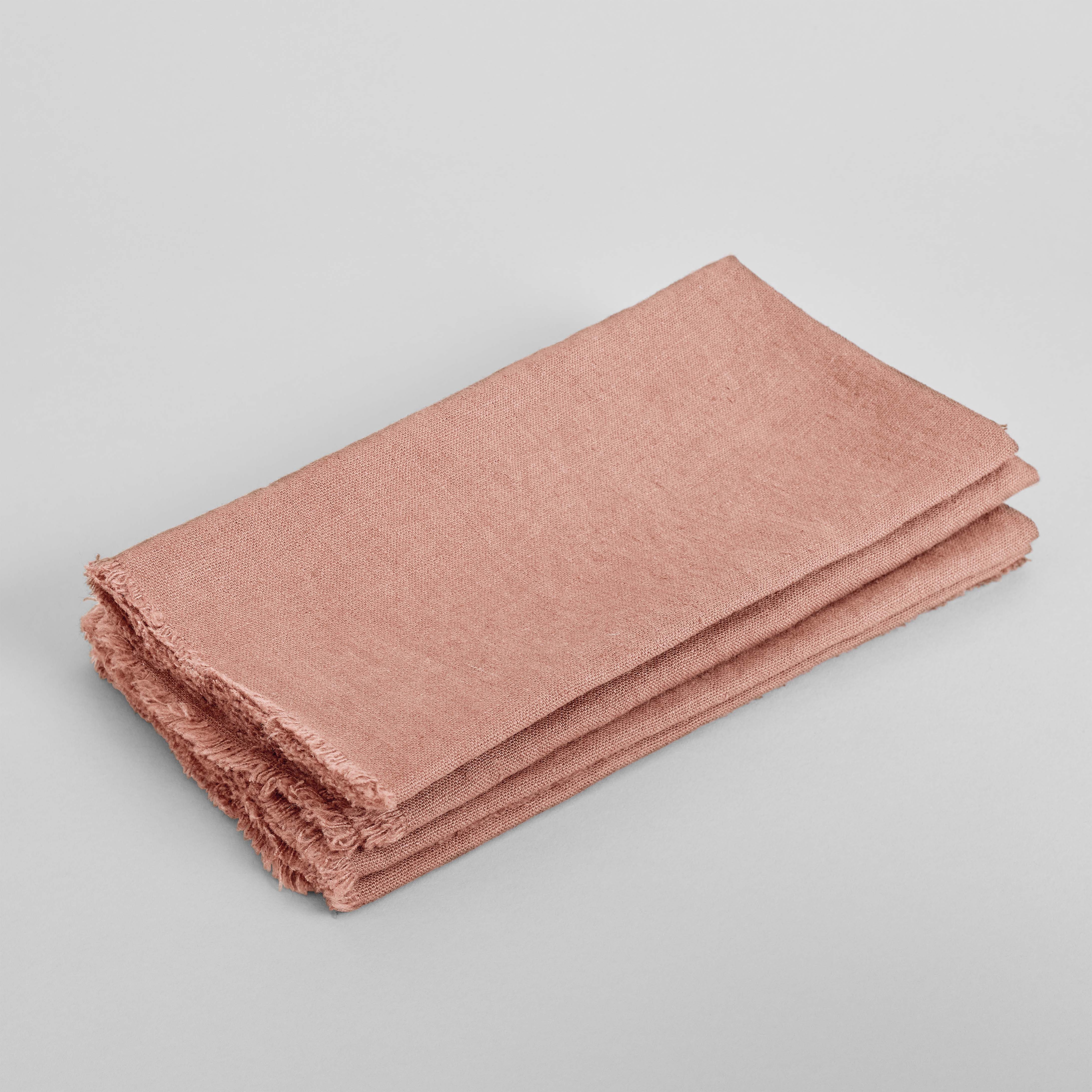 Fringed Linen Napkin: Mustard