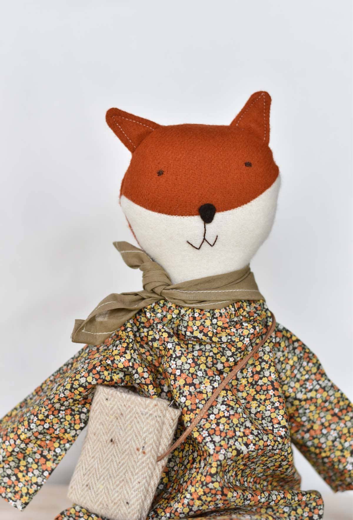 Florette The Fox Doll, Vintage Floral Day Dress