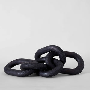 Charcoal Wood Chain, 3 Link