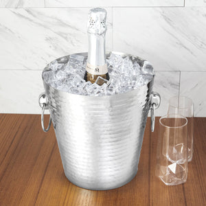 Hammered Stainless Steel Ice Bucket