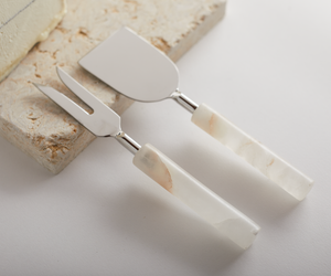 Santo Alabaster Cheese Tools Set of 2