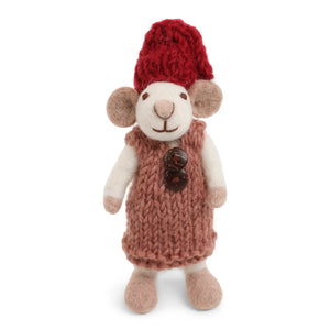 Baby White Mouse, Rosa Dress
