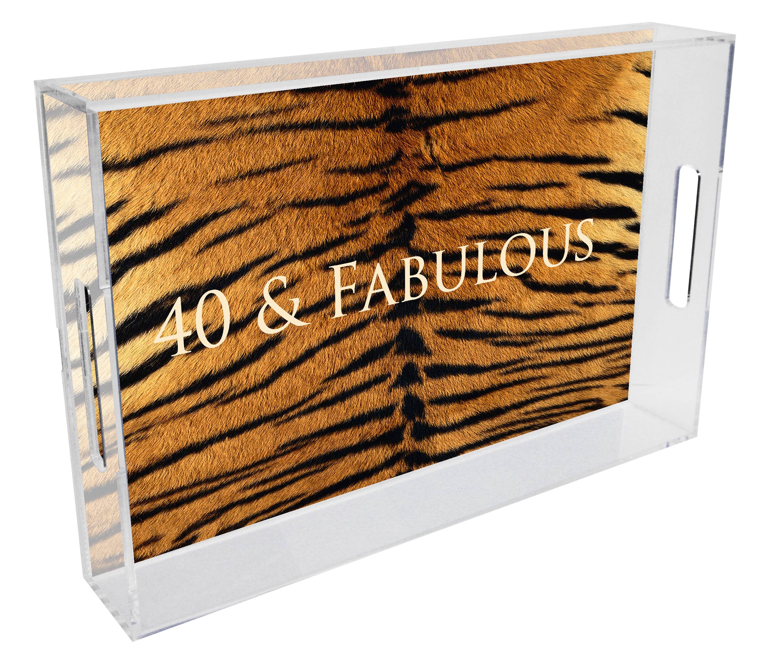 Tiger Lucite Tray, 11" x 17"