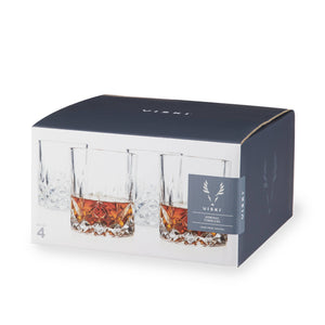 Vintage Crystal Tumblers, Set of Four