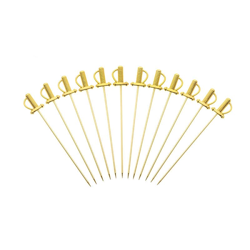 Sword Cocktail Picks, Gold