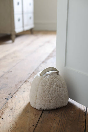 Sheepskin Doorstop | Swedish Curly | Taupe