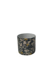 Glass Peacock Print Votive Holder, Small