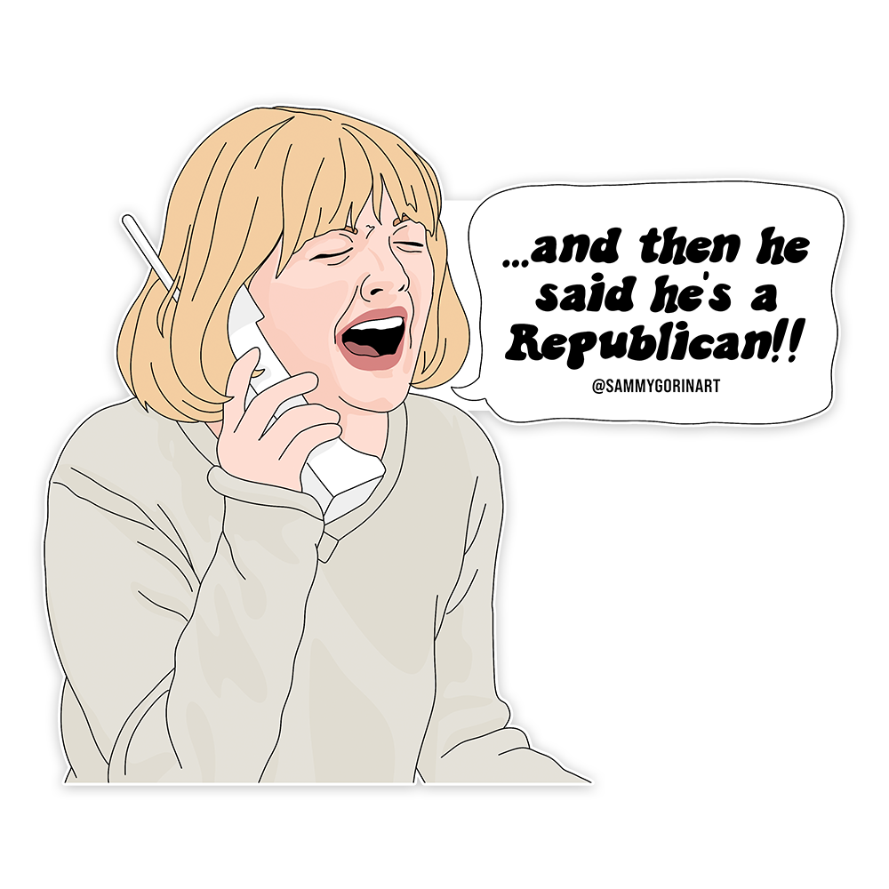 He's a Republican, Scream Movie Sticker