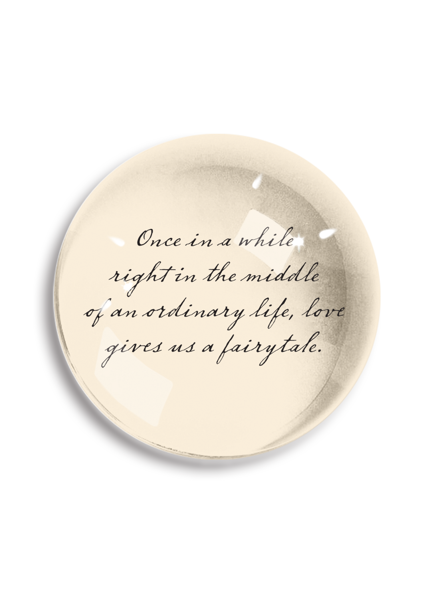 Once in a While Crystal Dome Paperweight
