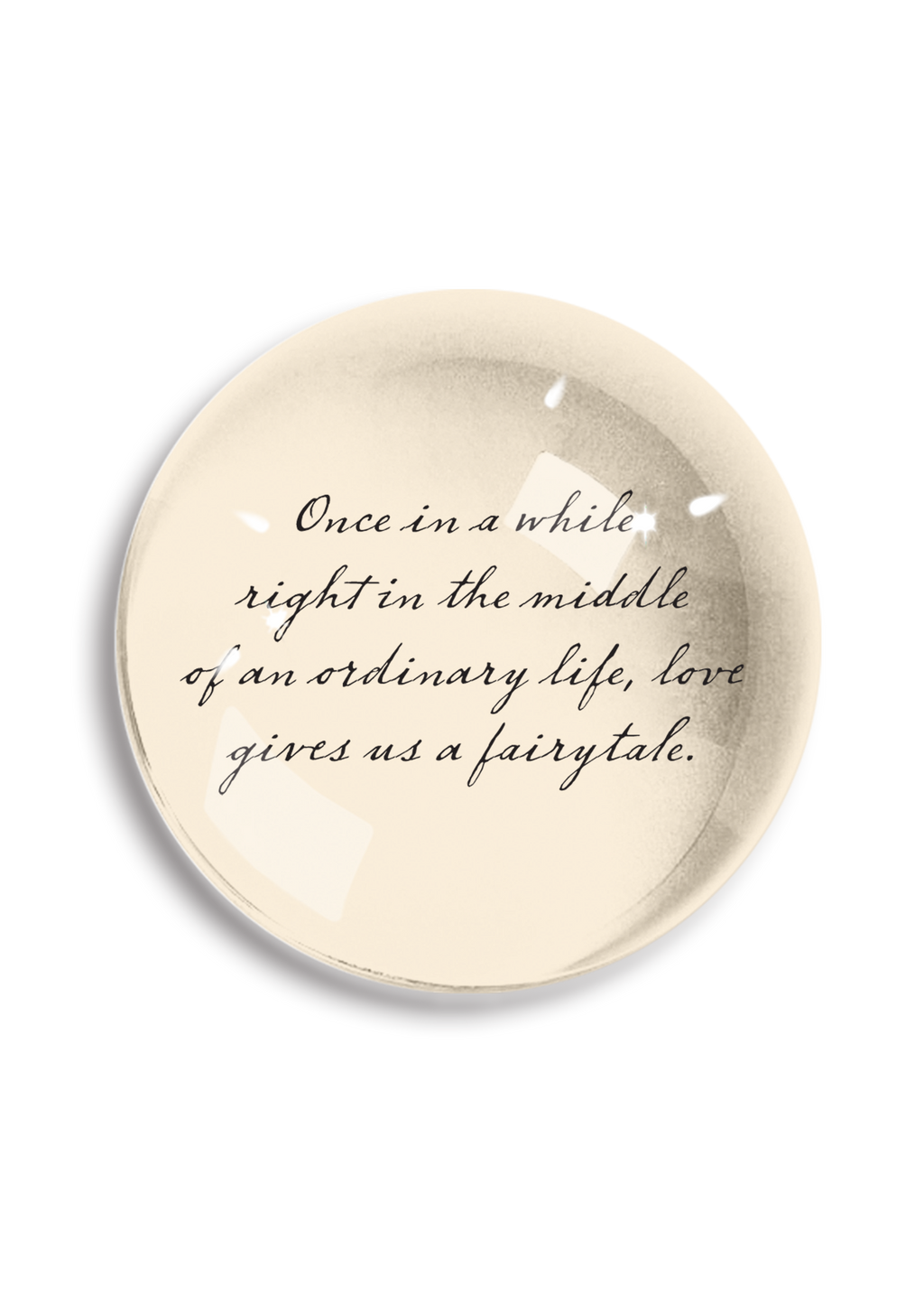 Once in a While Crystal Dome Paperweight