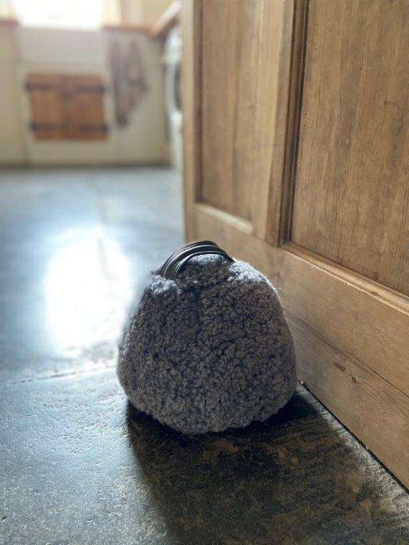 Sheepskin Doorstop | Swedish Curly | Taupe