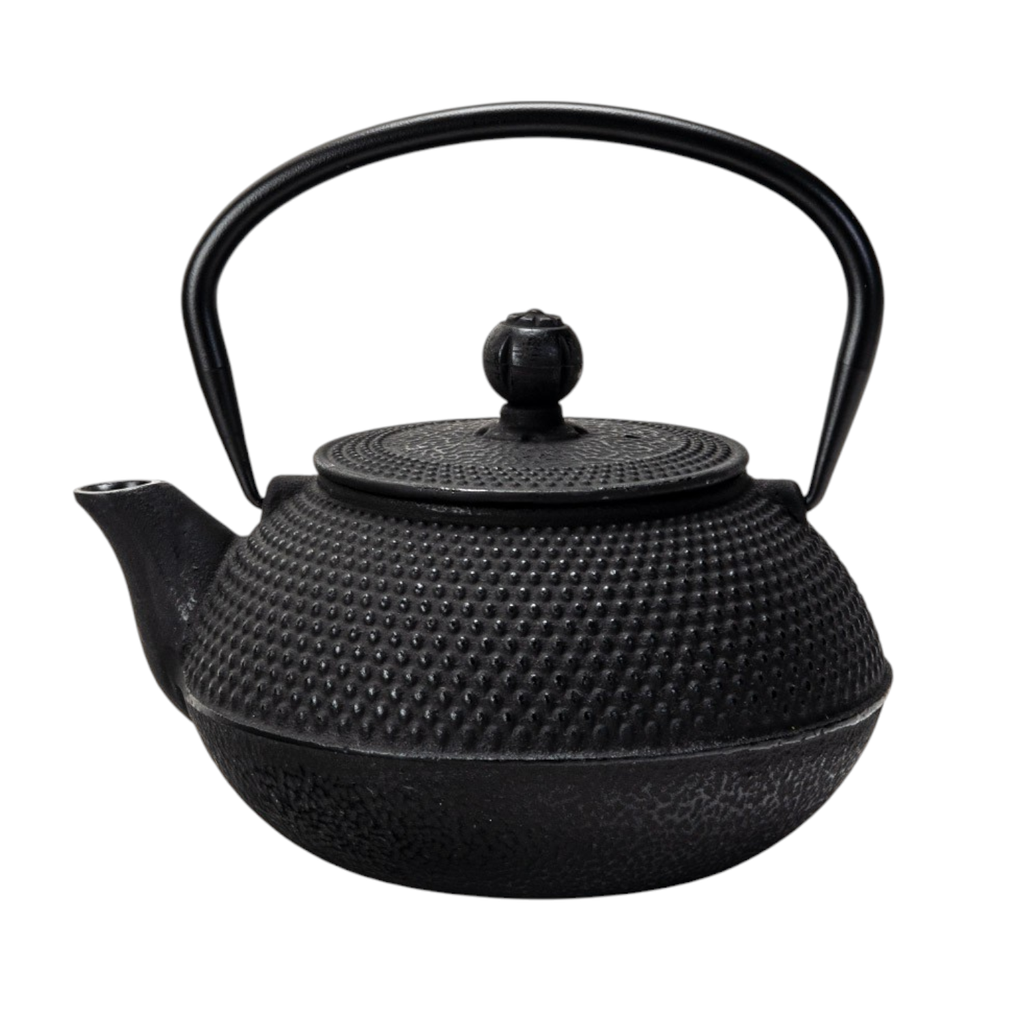 Black Hobnail Cast Iron Tea Pot