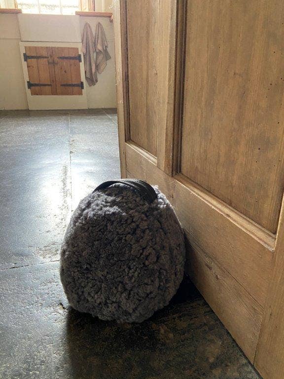 Sheepskin Doorstop | Swedish Curly | Taupe