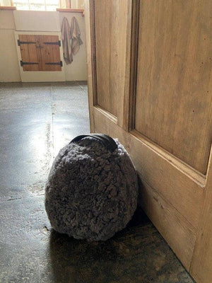 Sheepskin Doorstop | Swedish Curly | Taupe