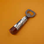 Zebra Marble + Wood Bottle Opener