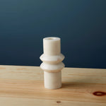 Aruna Marble Candlestick, Short