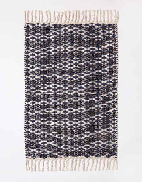 Beach House Floral Rug, Navy
