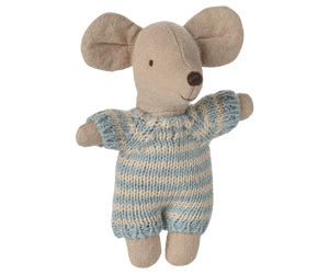 Baby Mouse In Carrycot, Blue